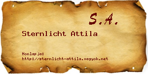 Sternlicht Attila névjegykártya